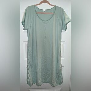 LAKE Women's Maternity Mint Short-Sleeve Nightgown EUC Size XL